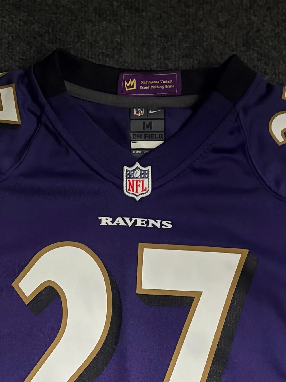 Nike Kids Baltimore Ravens #27 Ray Rice Purple Vintage Jersey